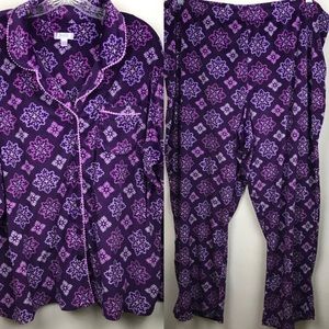 Secret pajamas plus size 3X soft purple pajamas